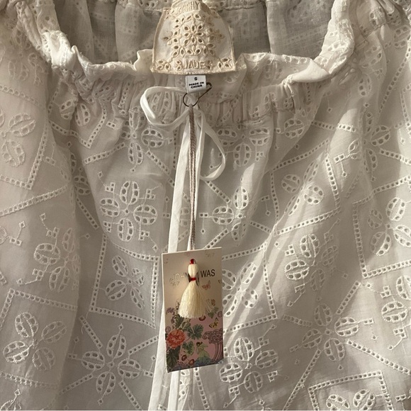 Jade by Johnny Was Love White Eyelet Embroidered Shorts NWT$169 SMALL - Picture 6 of 8
